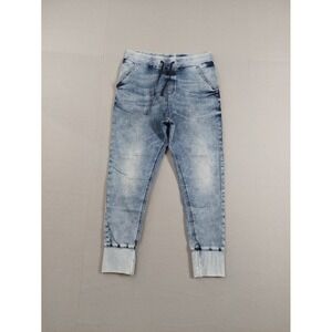 Divided Men Jean S‎ Light Wash Denim Drawstring Waist Tapered Leg Slash Pocket